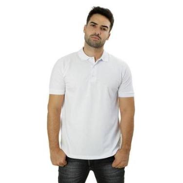 Imagem de Camisa Masculina Gola Polo Ixória Branca Piquet Elastano Pima-Masculino