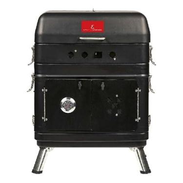 Imagem de Emeril Lagasse Southern Cooker, combo portátil para churrasqueira a carvão e defumador de carne, cozimento lento, forno no forno, para quintal, churrasco e bagagem, preto