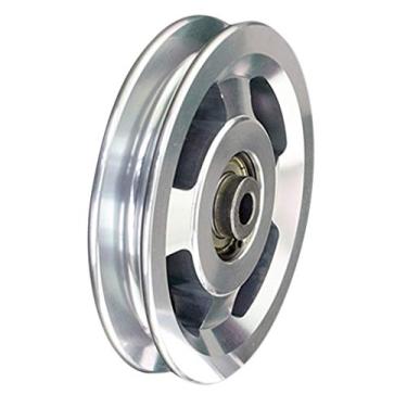 Imagem de Abbraccia Roda de polia de rolamento universal para máquina de cabos – liga de alumínio de aviação resistente para equipamentos de academia, peça de garagem – 95 mm