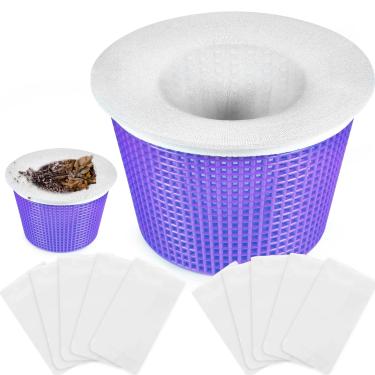 Imagem de 30-Pack of Pool Skimmer Socks, Ultra Fine Mesh Filter Sock Net for Skimmer Baskets, Skimmers Cleans Debris and Leaves for In-Ground and Above Ground Pools