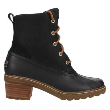 Imagem de Sperry Bota de neve feminina Saltwater Heel, Cobra preta, 8
