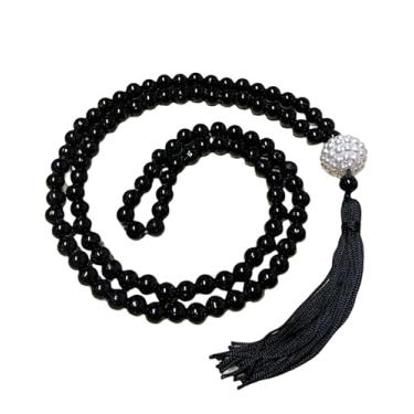 Imagem de Japamala 108 Contas Pérola Preto 8mm Meditação Colar