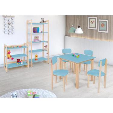 Imagem de Conjunto Colorê Para Quarto Infantil Estante 75cm + Estante 150cm + Me