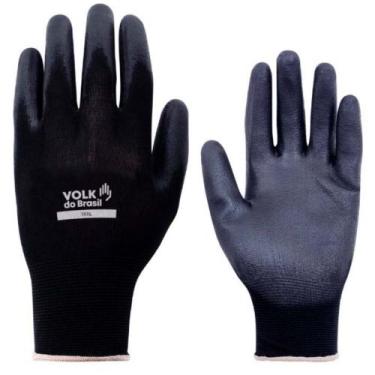 Imagem de Luvas tátil pu preta de segurança e proteção epi com ca - Volk, G