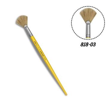Imagem de Pincel Leque Fan 818-03 Cerda Natural Tigre