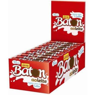 Imagem de Caixa Batom Chocolate Ao Leite Garoto C/30 Unid 16g, 480g, Ao Leite