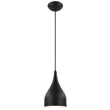 Imagem de Pendente Decor Luminária Gota Alumínio Preto/Branco G - CM GLASS - CLE