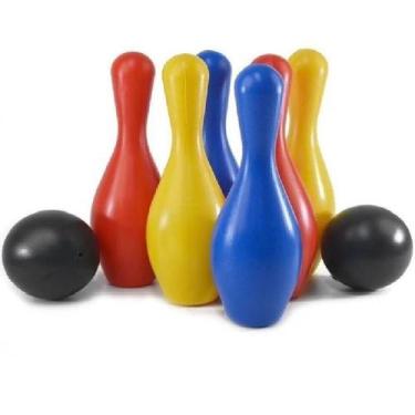 Imagem de Jogo de boliche de brinquedo infantil 6 pinos bolichinho - Le Plastic