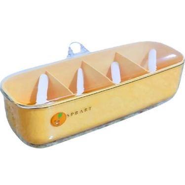 Imagem de Porta Condimento Temperos Acrilico Com Pegador 4 Divisórias - Isanog