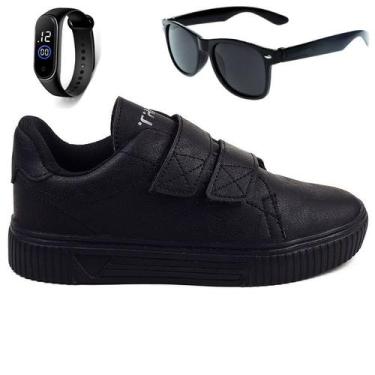 Imagem de Sapatenis Masculino Infantil Calce Facil Casual Light + Oculos + Relog