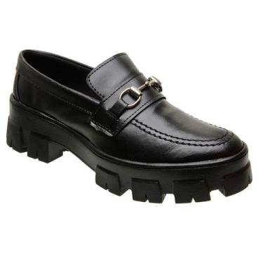 Imagem de Mocassim Tratorado Feminino Oxford Básico Confortável Blogueira Macio 