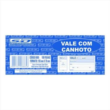 Imagem de Bloco de vale com canhoto São Domingos 155X70mm 100 folhas