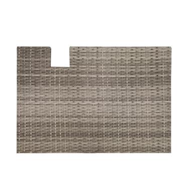 Imagem de Peça de reposição para Fire Pit PE Rattan Panel C, aparência clássica, durável, confiável resistente a todos os climas, usado para cobrir gás no interior, adequado para fogueira a gás propano