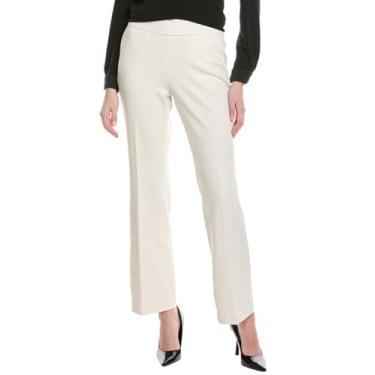 Imagem de Anne Klein Calça feminina de cintura alta, sem fecho, com bolso, bota e perna para negócios, casual, Anne White, M