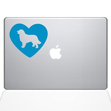 Imagem de The Decal Guru Adesivo de vinil para MacBook Heart Bernese Mountain Dog - MacBook Air de 11 polegadas - azul claro (1322-MAC-11A-LB)