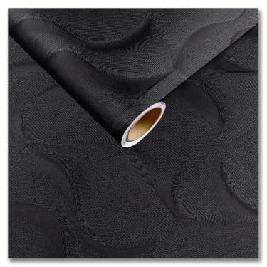 Imagem de CRE8TIVE Papel de parede autoadesivo texturizado preto 30,5 x 899 cm à prova d'água autoadesivo geométrico para quarto, banheiro, sala de estar, bancadas