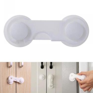 Imagem de 6 Travas Protetor Porta Gaveta Armario Protege Bebe infantil - clink