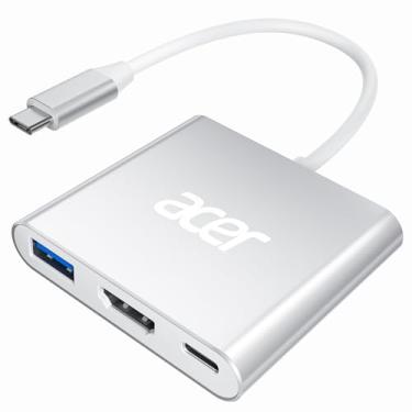 Imagem de Acer Adaptador USB C para HDMI, hub USB C 4K com PD de 100 W, porta USBA 3.0, conversor AV digital multiportas HDMI para USBC para MacBook Pro/Air, iPad, tablets, interruptor, TV, monitor e mais