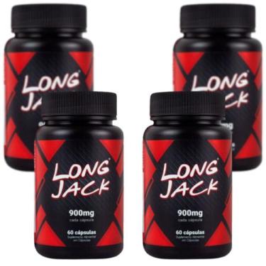 Imagem de Kit 4x Long Jack C/60 Cápsulas De 900mg, SEM SABOR