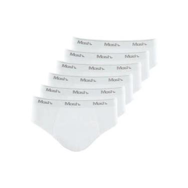Imagem de Kit com 6 Cuecas Slip Mash 073.58, Branco, P