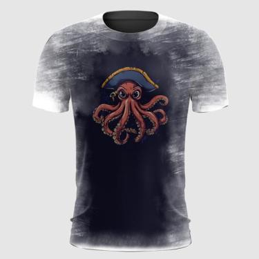 Imagem de Camiseta Polvo com Chapéu de Pirata - FABRIQUETA, M