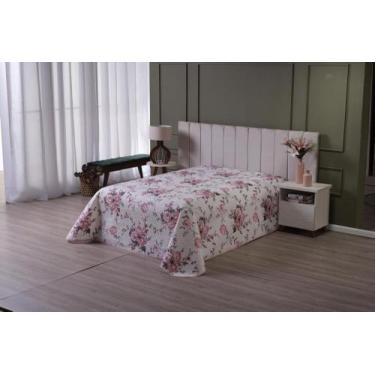 Imagem de Cobre Leito Solteiro Estampado Avulso + 2 portas travesseiros de prese