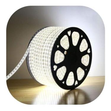 Imagem de Fita LED 5050, 100 Metros, Luz Branca Quente, Mangueira Decorativa (Branco Frio 220v)