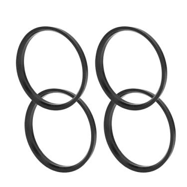 Imagem de TUCKBOLD Anéis centralizados no cubo da roda do carro Rodas duráveis Eixo central amortecedor Hubrings preto 4 peças OD 112,1 mm para ID 106,1 mm policarbonato