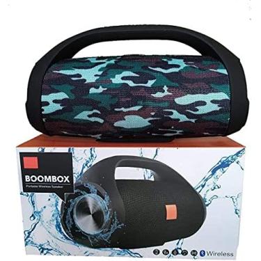 Imagem de Caixa de Som Boombox Bluetooth Portátil Preta – Som Potente e Bateria de Longa Duração