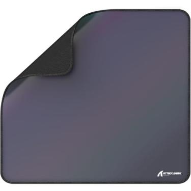 Imagem de ATTACK SHARK CM03 Mouse Pad grande,revestimento resistente à água,superfície de borracha antiderrapante com controle suave e textura pesada,bordas costuradas em microfibra,450x400x4mm(Cinza Gradiente)