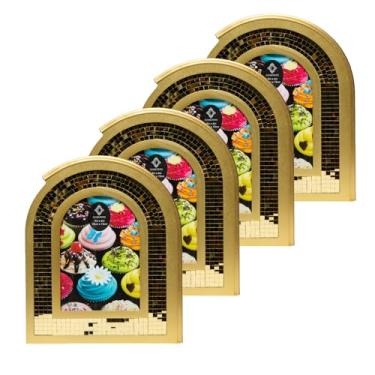 Imagem de Moldura decorativa conceito, 10 x 15 cm, arqueada, espelho, discoteca, MDF, para exibição de mesa, elegante e moderna, moldura para casa, escritório, mesa, prateleira, placa de fibra de densidade