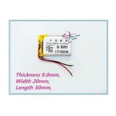 Imagem de Bateria 3,7v  9mm X 20mm X 30mm 550mah Com 2 Fios 902030 Nov - bgb