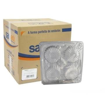 Imagem de Embalagem Pet Quadrada P/4 Doce Cupcake Sanpack S-15 C/100