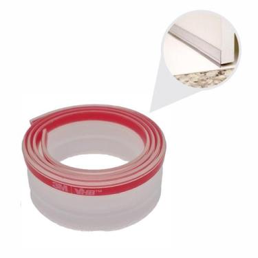 Imagem de Veda Porta Adesivo Friso Rodo Maleável Ajustável 120cm Transparente - 