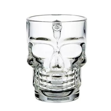 Imagem de Caneca P- Chopp Caveira Rock 510ml - Transparente