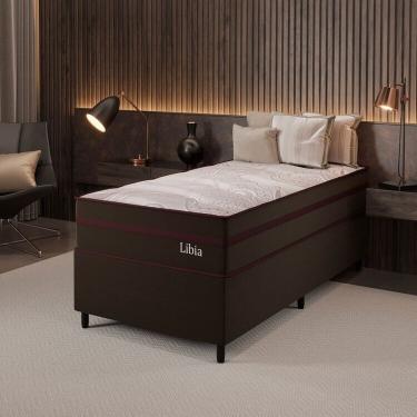 Imagem de Conjunto Colchão Ortopédico E Base Box Solteiro 68x88x188cm Libia Yescasa Marrom