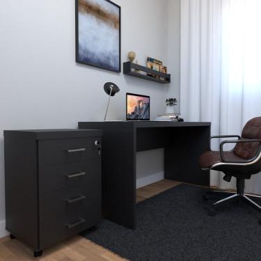 Imagem de Conjunto Escritório - Home Office Kit Com Mesa, Gaveteiro E Prateleira