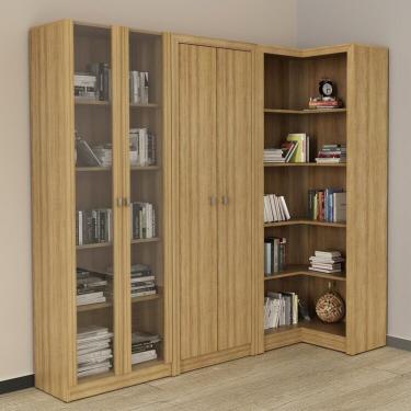 Imagem de Kit 3 Armários Multiuso De Escritório Amendoa