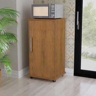 Imagem de Balcão Aparador Multiuso Vitória Com Rodízios Freijó