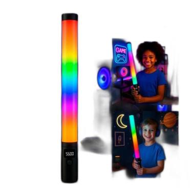 Imagem de Bastão Led Com Estrutura Portátil E Luz Colorida - Relet