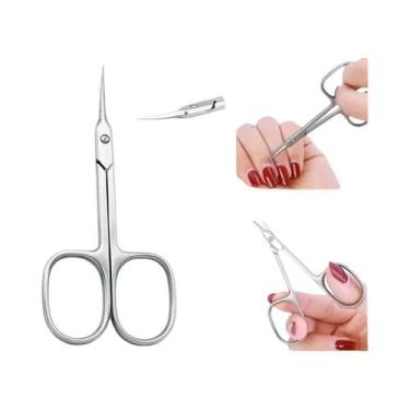 Imagem de Tesoura De Cutícula De Aço Inoxidável Profissional Para Manicure Remov