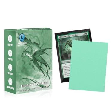 Imagem de Eucalyptus Green Dual Matte Card Sleeves, Katomula Card Sleeves for MTG, Standard Card Sleeve for MTG, PKM, Flesh & Blood