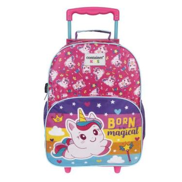 Imagem de MALA ESCOLAR G C/ RODINHAS Infantil Menina - Unicórnio - Container