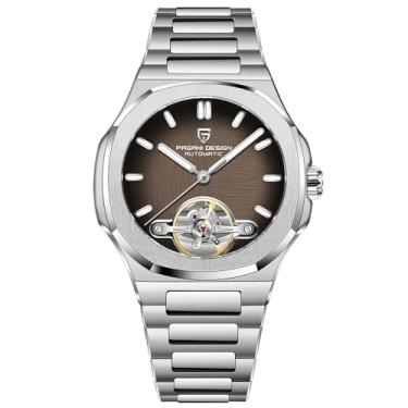 Imagem de RollsTimi Relógio masculino Pagani Design, PD-YS025, automático masculino, turbilhão esqueleto, movimento mecânico de negócios, lente de safira esportiva, pulseira de aço inoxidável, caixa de 42 mm