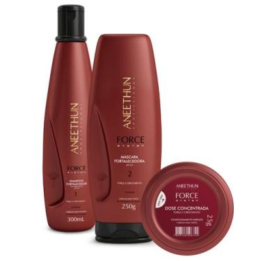 Imagem de Kit Aneethun Force System Shampoo Mascara Dose Fortificante