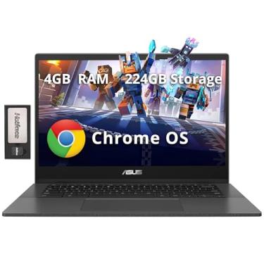 Imagem de ASUS Notebook Chromebook CM1402 35.6 cm FHD antirreflexo, MediaTek Kompanio 520, 4 GB LPDDR4X, 224 GB de armazenamento (64 GB eMMC + conjunto de estação de ancoragem de 160 GB), webcam HD, WiFi 6,