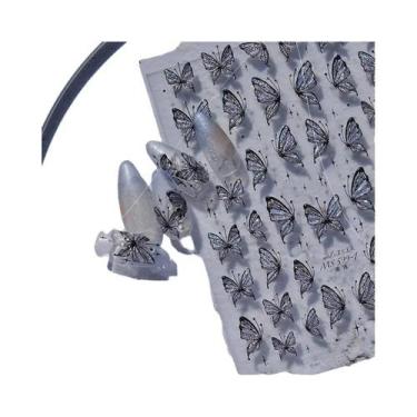 Imagem de Adesivos De Unhas Brilhantes De Cristal De Gelo Francês, Estrela, Gela