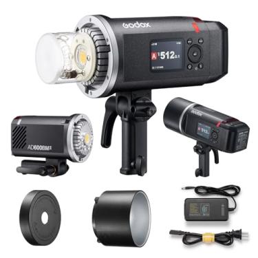 Imagem de Godox AD600BM II 600Ws Flash externo, Bowens Mount Monolight, GN87 1/8000 HSS, 500 flashes de potência total, 0,01s ～ 1,9s Tempo de reciclagem com lâmpada de modelagem de 40W para câmeras DSLR