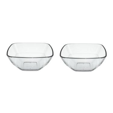 Imagem de Kit 2 Saladeira Bowl Tigela Vidro Duralex Quadre 420ml Nadir - Nadir F