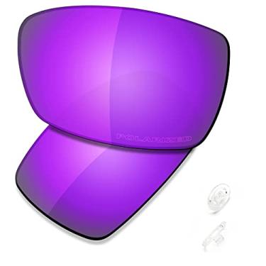 Imagem de SAUCER Lentes de reposição premium e protetores de nariz para óculos de sol Oakley Spike High Defense - Violeta roxo polarizado